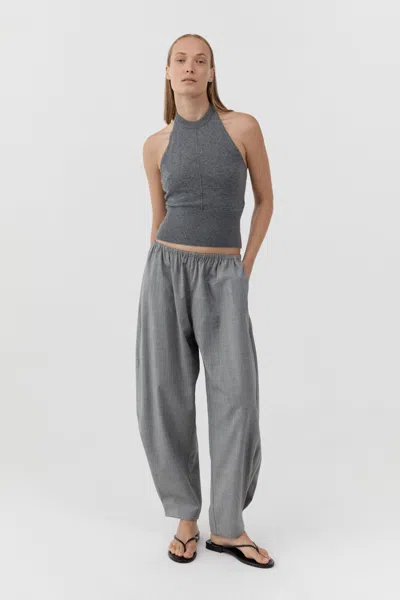 St Agni Cashmere Halter Top In Gray