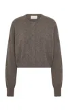 St Agni Cashmere Relaxed Cropped Cardigan In Brown