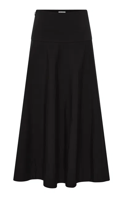 St Agni Circle Hem Cotton-blend Maxi Skirt
