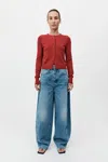 St Agni Classic Cardigan In Red