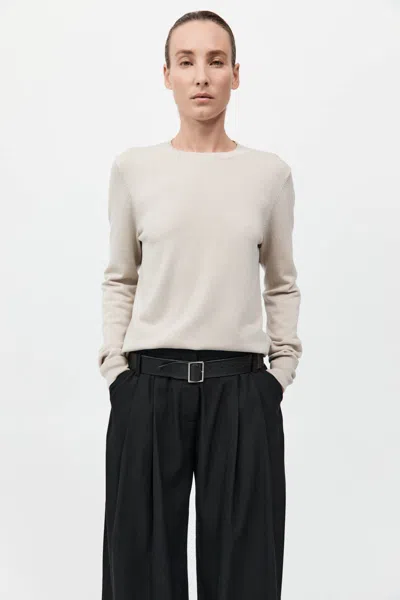 St Agni Classic Crew Neck Sweater In Sand