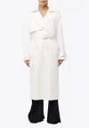 St Agni Classic Double-breasted Trench Coat In Off-white
