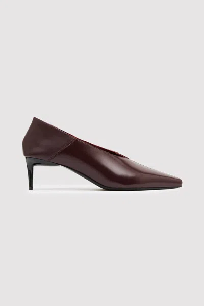 St Agni Classic Fold Heel In Burgundy