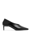 St Agni Collapsible-heel Leather Pumps In Black