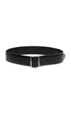 St Agni Classic Homme Leather Belt In Black