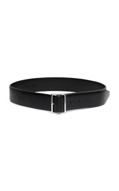 St Agni Classic Homme Leather Belt In Black
