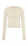 St Agni Classic Knit Cardigan In Off-white