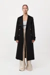 St Agni Classic Trench Coat In Black