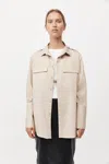St Agni Classic Utility Shirt In Champagne