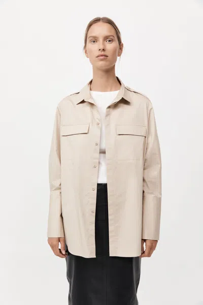 St Agni Classic Utility Shirt In Champagne