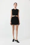 St Agni Clip Buckle Mini Dress In Black In Black