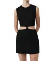 ST AGNI CLIP BUCKLE MINI DRESS IN BLACK