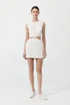 St Agni Clip Buckle Mini Dress In White
