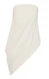 St Agni Cloud Asymm Drape Top In White