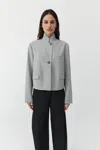 St Agni Cocoon Blazer In Gray