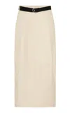 St Agni Cocoon Canvas Midi Skirt In Pink