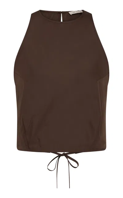 St Agni Cocoon Paper-taffeta Top