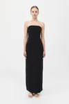 St Agni Column Dress In Black