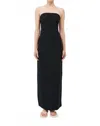 St Agni Column Dress In Black In Black