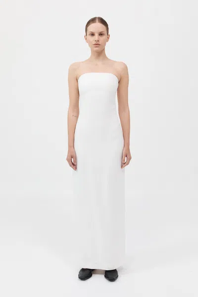 St Agni Column Dress In Salt