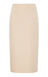 St Agni Column Paper-taffeta Midi Skirt In Neutral