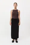 St Agni Column Wrap Skirt In Black