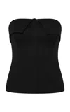 St Agni St. Agni Compact Starpless Bodice Cotton Top In Black