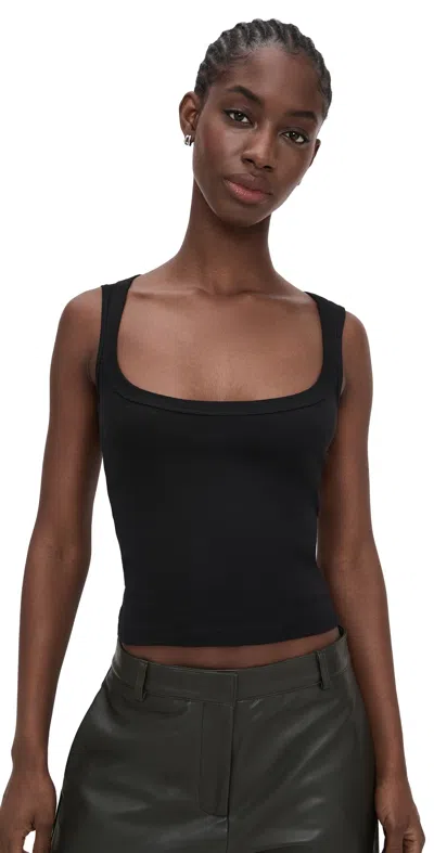St Agni Cotton Ballerina Top Black