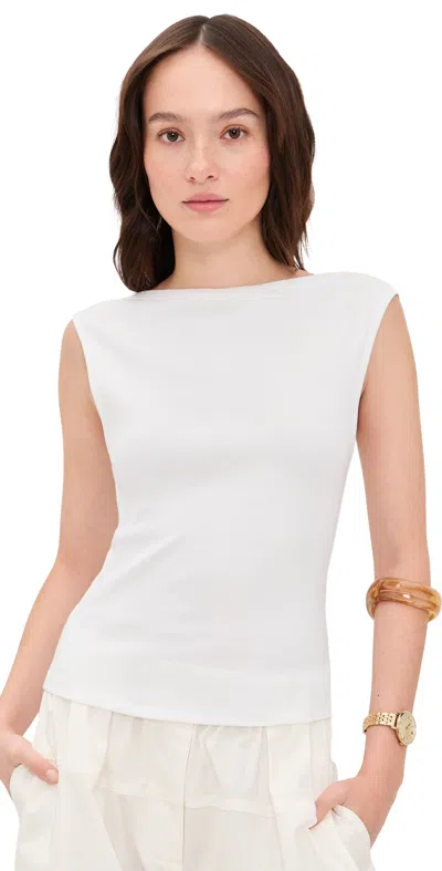 St Agni Cotton Ballerina Top White