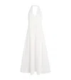 St Agni Cotton-blend Halterneck Midi Dress In White
