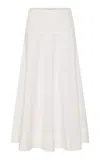 St Agni Cotton Circle Hem Skirt In White