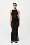 St Agni Crocheted Cotton Maxi Dress In Black