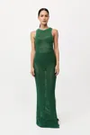 St Agni Crocheted Cotton Maxi Dress In Green