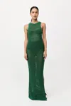 St Agni Crocheted Cotton Maxi Dress In Verde