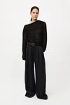 St Agni Cotton Crochet Jumper In Black