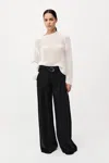 St Agni Cotton Crochet Jumper In Off White