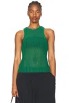 St Agni Crocheted Cotton Tank Top In Verde