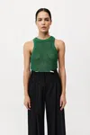 St Agni Crocheted Cotton Tank Top In Verde