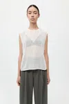 St Agni Cotton Grid Shell Top In White