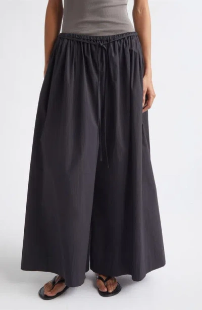 St Agni St. Agni Cotton Hybrid Wide Leg Pants In Blue