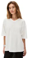 St Agni Cotton Match Tee Off White In White