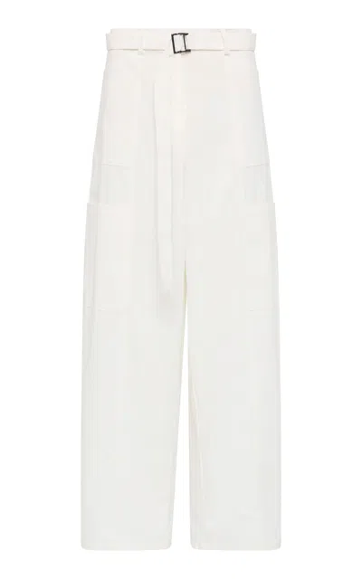 St Agni Cotton-nylon Utility Pants In Off-white