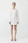 St Agni Cotton Oversized Shirt Dress In White
