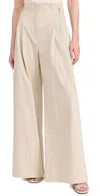 St Agni Cotton Paperbag Waist Trousers In Champagne