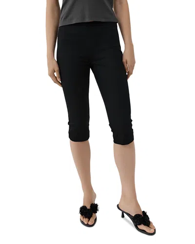 St Agni Cotton Stretch Capri Pants In Black