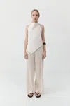 St Agni Cotton Tie Top In Brown