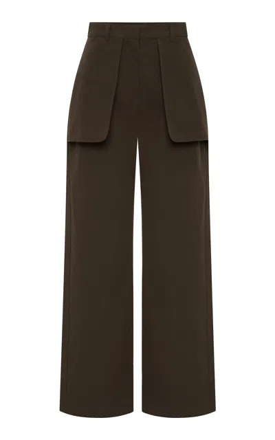 St Agni St. Agni Cotton Utility Outside-pocket Pants In Green