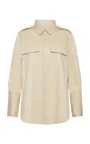 St Agni Cotton Utility Shirt In White