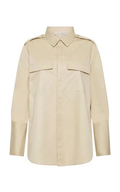 St Agni Cotton Utility Shirt In White