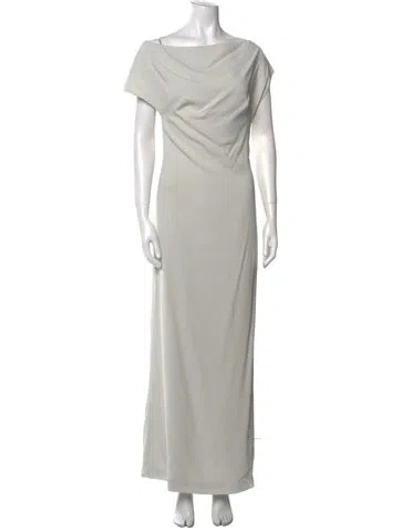 Pre-owned St Agni Cowl Neck Long Dress In Gray